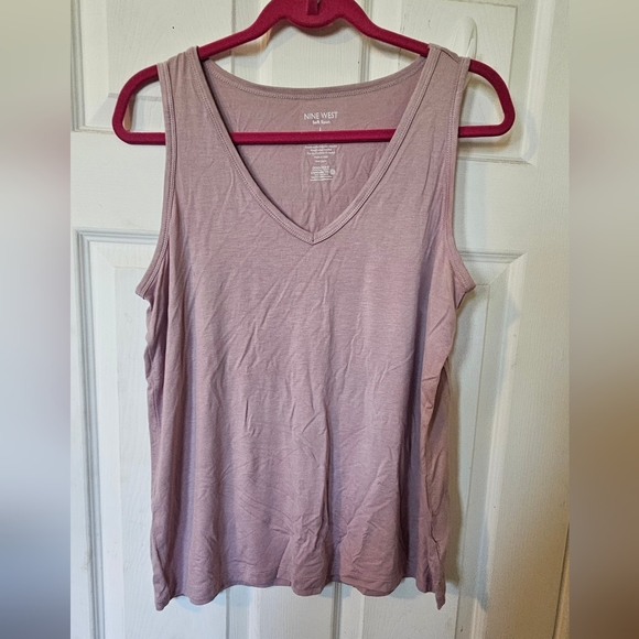 Nine West Pink Relaxed Tank Top - Picture 1 of 3